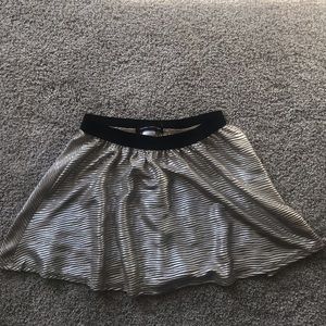 Gold metallic mini skirt